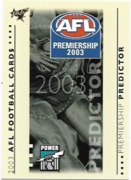 2003 Select XL Premiership Predictor (PC11) Port Adelaide