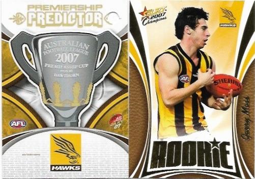 2007 Select Supreme Premiership Predictor & Rookie (PC8) Hawthorn & Garry Moss