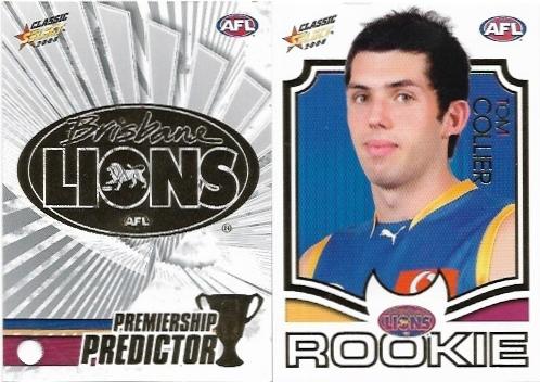 2008 Select Classic Premiership Predictor & Rookie (PC2) Brisbane & Tom Collier