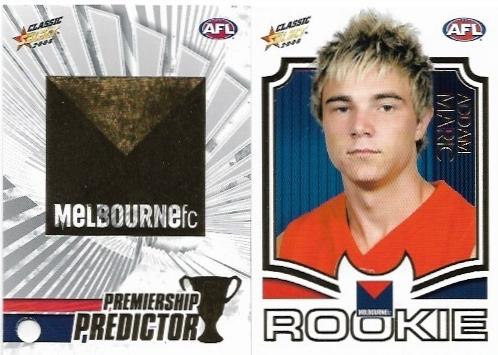 2008 Select Classic Premiership Predictor & Rookie (PC9) Melbourne & Addam Maric