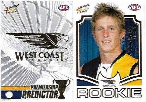 2008 Select Classic Premiership Predictor & Rookie (PC15) West Coast & Scott Selwood