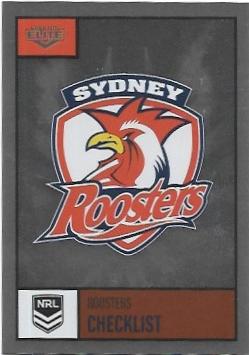 2022 Nrl Elite Silver Special (P118) Roosters Checklist