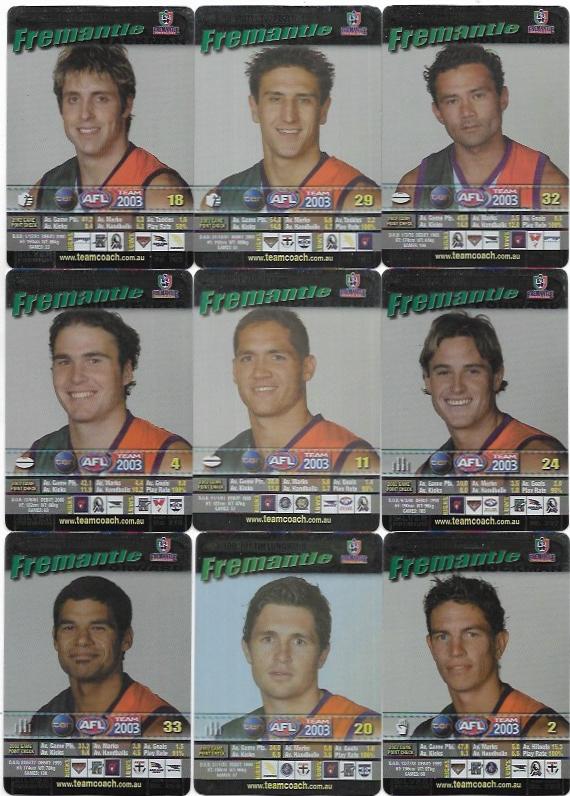 2003 Teamcoach Team Set Silver – Fremantle