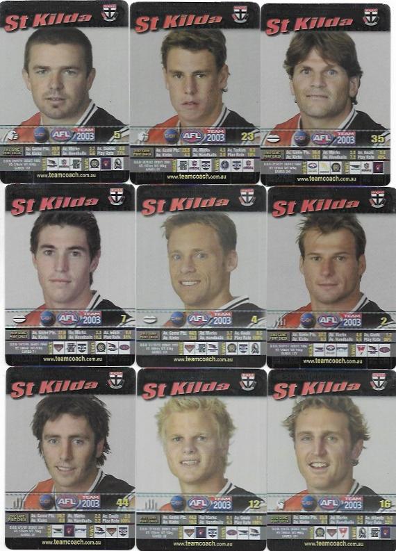 2003 Teamcoach Team Set Silver – St. Kilda