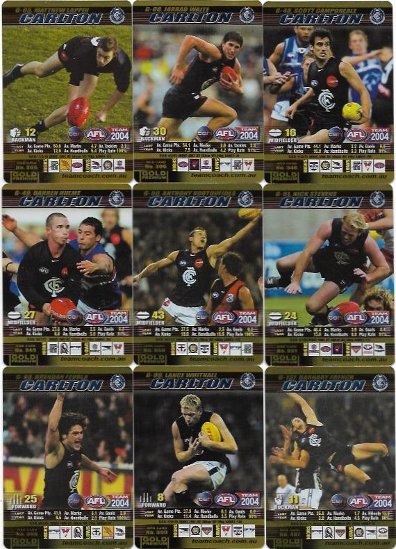 2004 Teamcoach Team Set Gold – Carlton