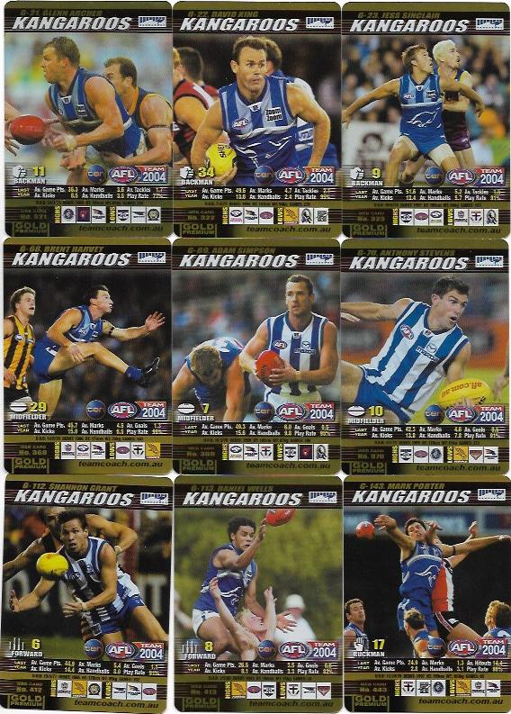 2004 Teamcoach Team Set Gold – Kangaroos