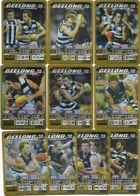 2005 Teamcoach Team Set Gold – Geelong