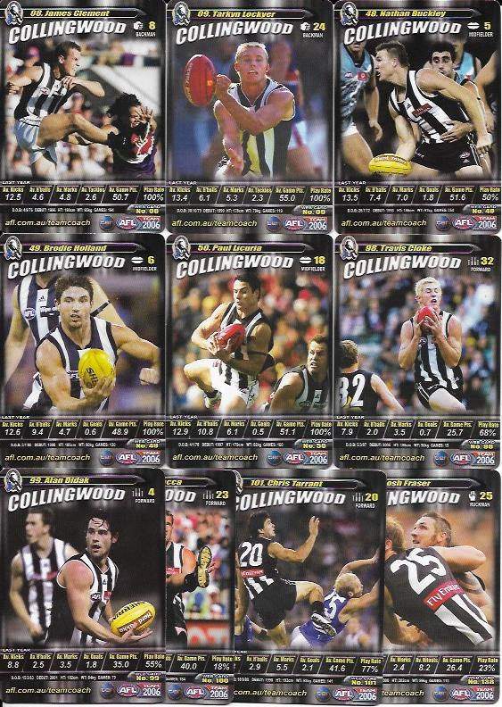 2006 Teamcoach Team Set How To Play – Collingwood