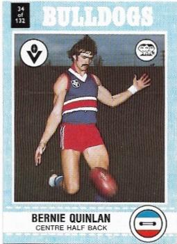 1977 Scanlens (34) Bernie Quinlan Footscray