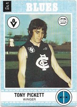 1977 Scanlens (47) Tony Pickett Carlton