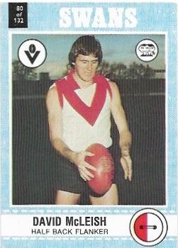 1977 Scanlens (80) David McLeish South Melbourne