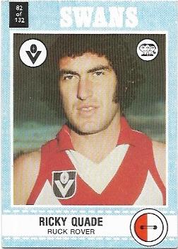 1977 Scanlens (82) Ricky Quade South Melbourne