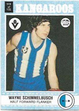 1977 Scanlens (119) Wayne Schimmelbusch North Melbourne