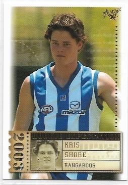 2003 Select XL Rookie Expectation (RE2) Kris Shore North Melbourne 074/282