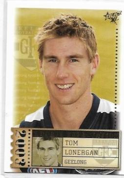 2003 Select XL Rookie Expectation (RE7) Tom Lonergan Geelong 170/282