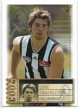 2003 Select XL Rookie Expectation (RE13) Luke Shackleton Collingwood 147/282