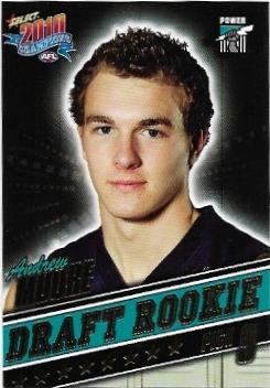 2010 Select Champions Draft Rookie (DR9) Andrew Moore Port Adelaide