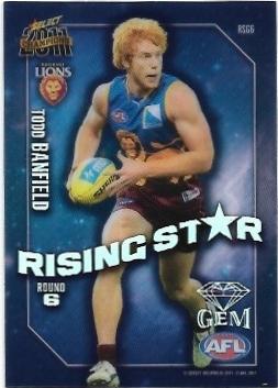 2011 Select Champions Rising Star Gem (RSG6) Todd Banfield Brisbane