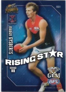 2011 Select Champions Rising Star Gem (RSG11) Jordan Gysberts Melbourne