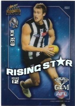 2011 Select Champions Rising Star Gem (RSG12) Ben Reid Collingwood