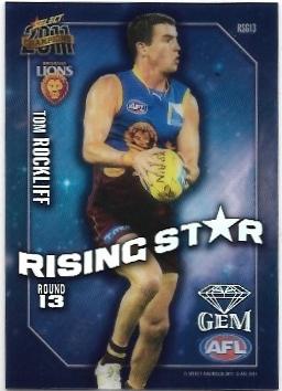 2011 Select Champions Rising Star Gem (RSG13) Tom Rockliff Brisbane