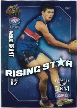2011 Select Champions Rising Star Gem (RSG17) Jarrad Grant Western Bulldogs