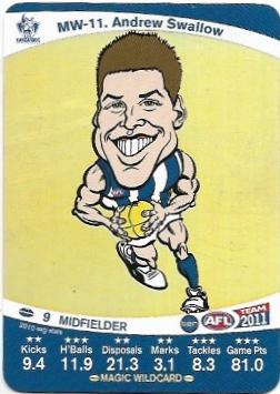 2011 Teamcoach Magic Wildcard Error (MW-11) Andrew Swallow North Melbourne