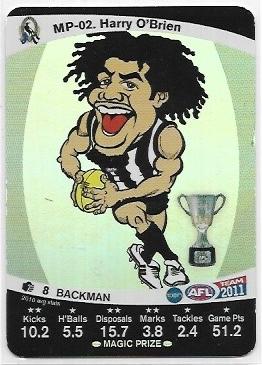 2011 Teamcoach Magic Prize (Premiership Cup) (MW-02) Harry O’Brien Collingwood (Slight Wear To The Edges)