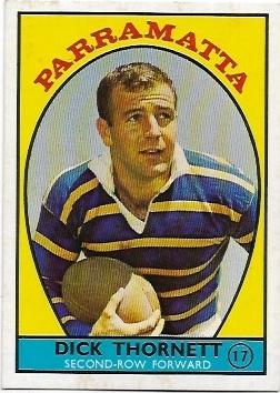1968A Scanlens Rugby League (17) Dick Thornett Parramatta