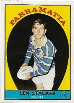 1968A Scanlens Rugby League (22) Len Stacker Parramatta
