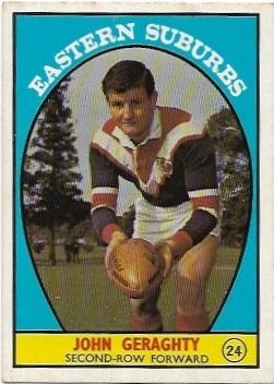 1968A Scanlens Rugby League (24) John Geraghty Estern Suburbs
