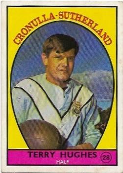1968A Scanlens Rugby League (28) Terry Hughes Cronulla-Sutherland