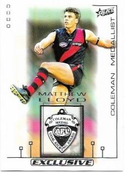 2002 Select Exclusive Select Medal Card (MC2) Matthew Lloyd Essendon