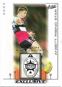 2002 Select Exclusive Select Medal Card (MC4) Justin Koschitzke St. Kilda