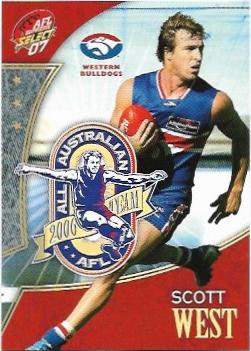 2007 Select Supreme All Australian (AA8) Scott West Western Bulldogs