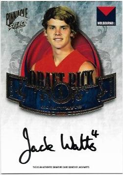 2009 Select Pinnacle Draft Pick Signature (DP1) Jack Watts Melbourne 057/400