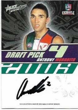 2010 Select Prestige Draft Pick Signature (DP4) Anthony Morabito Fremantle 021/400
