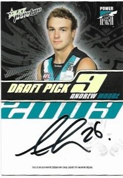 2010 Select Prestige Draft Pick Signature (DP9) Andrew Moore Port Adelaide 400/400