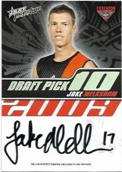 2010 Select Prestige Draft Pick Signature (DP10) Jake Melksham Essendon 160/400