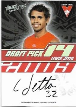 2010 Select Prestige Draft Pick Signature (DP14) Lewis Jetta Sydney 206/400