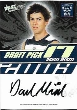 2010 Select Prestige Draft Pick Signature (DP17) Daniel Menzel Carlton 398/400