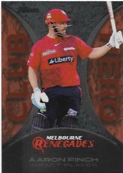 2022/23 Cricket Traders Club Heroes Parallel (CHP 14) Aaron Finch Renegades 19/70