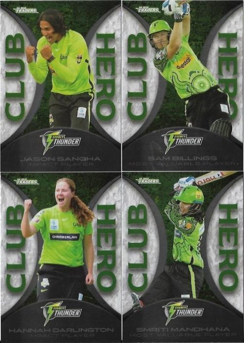 2022/23 Cricket Traders Club Hero 4 Card Team Set – Sydney Thunder
