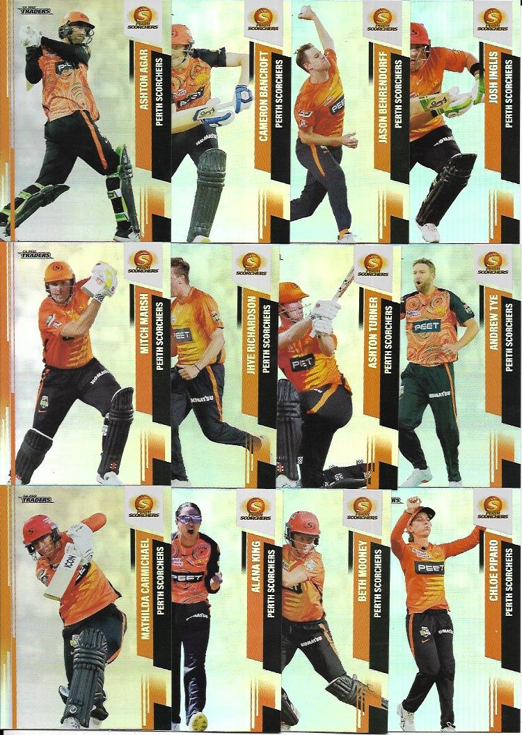 2022/23 Cricket Traders Silver Special Team Set – Perth Scorchers