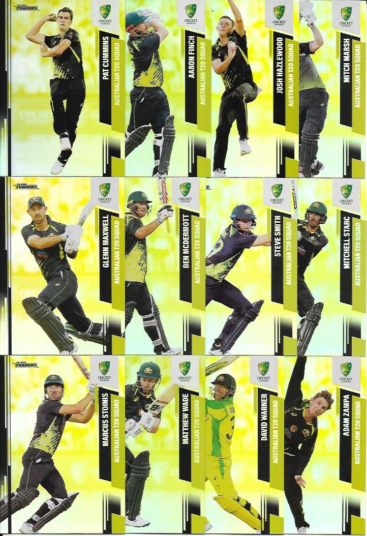 2022/23 Cricket Traders Silver Special Team Set – Australian T20 Squad
