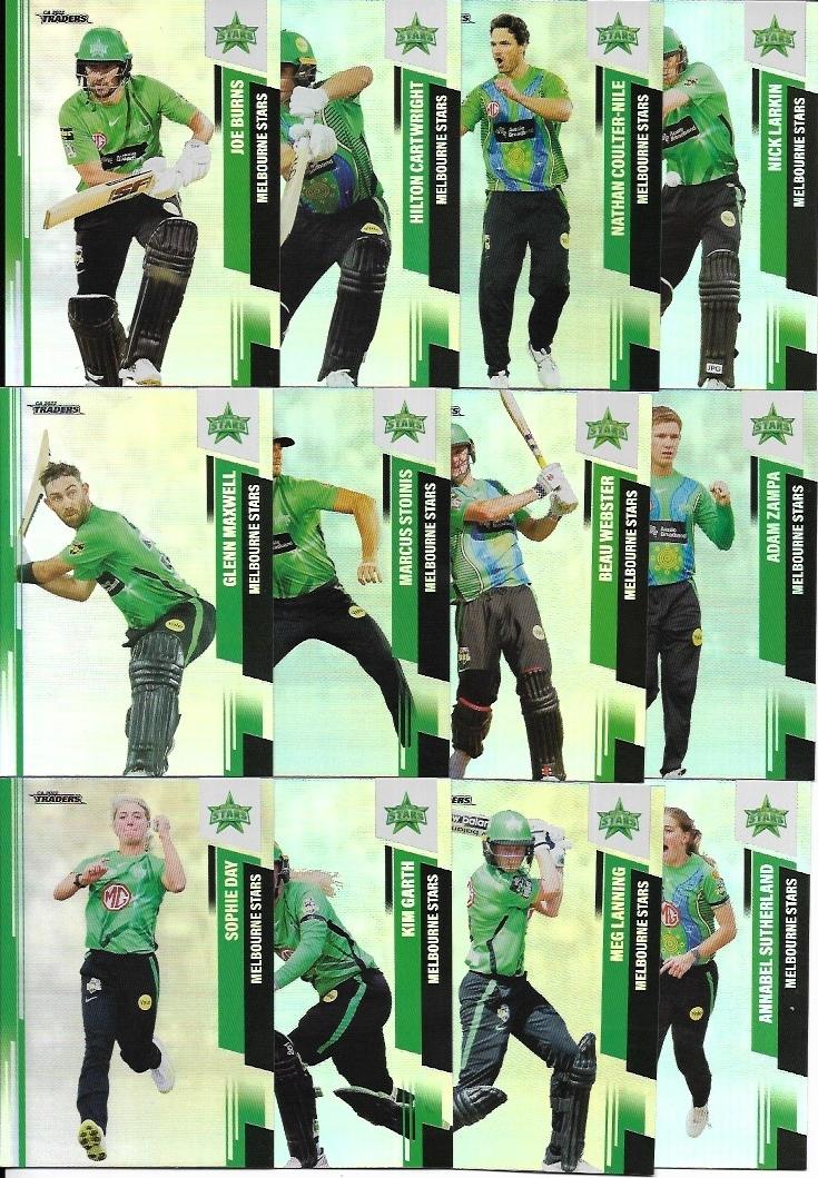 2022/23 Cricket Traders Silver Special Team Set – Melbourne Stars