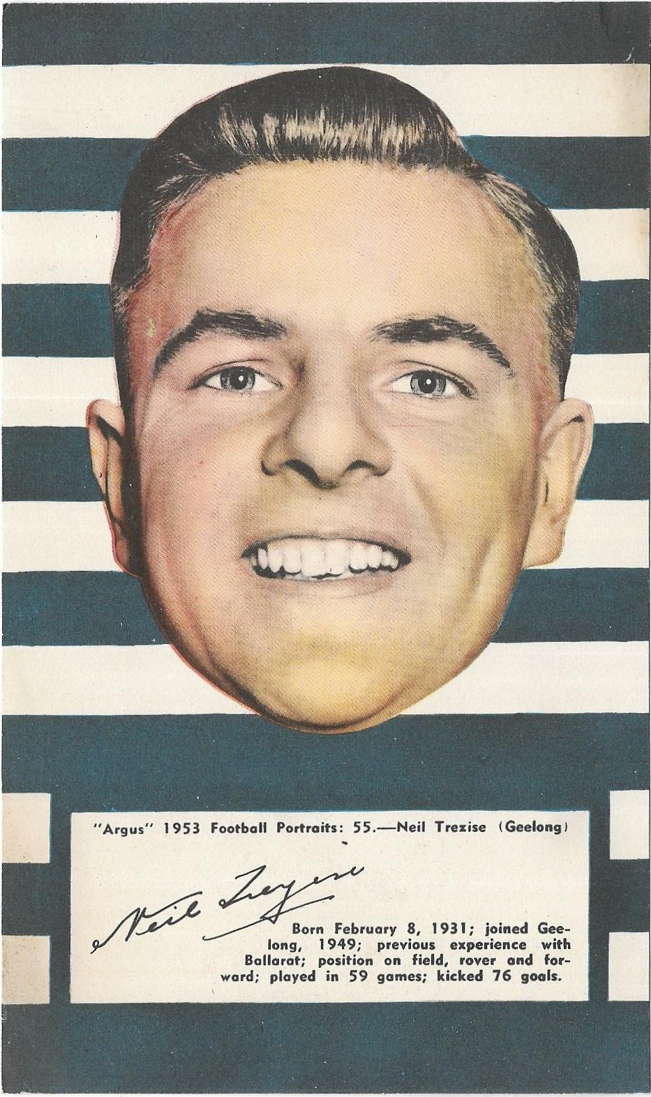1953 Argus Football Portraits (55) Neil Trezise Geelong