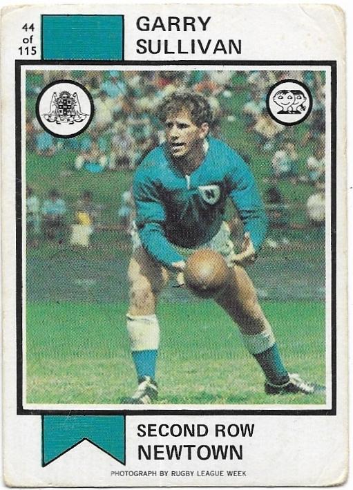1974 Scanlens Rugby League (44) Garry O’Sullivan Newtown