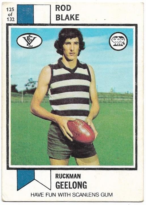 1974 VFL Scanlens (125) Rod Blake Geelong *