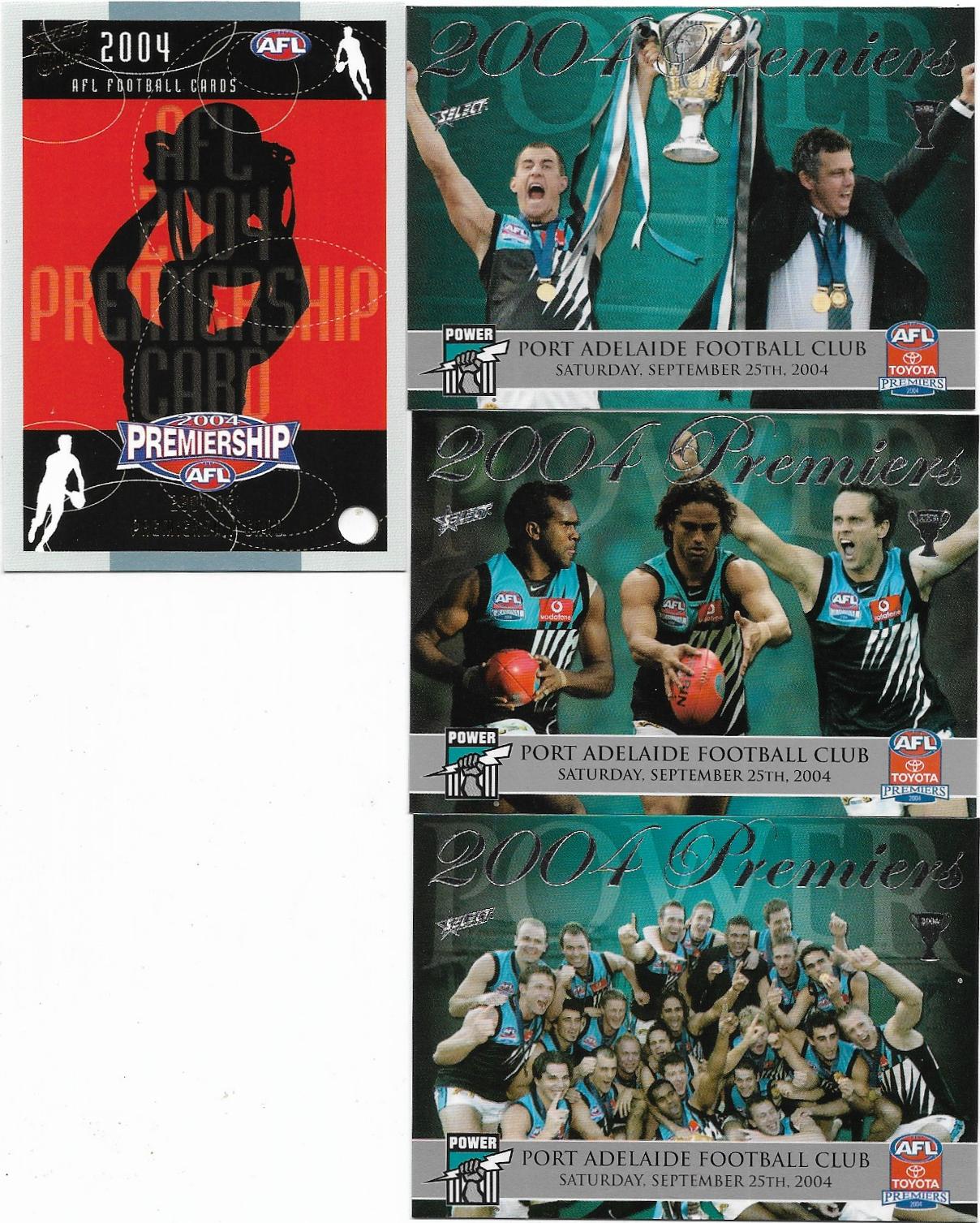 2004 Select Conquest Premiership Redemption (P1)(PC1,2,3) Port Adelaide 545/600